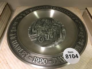 Harley-Davidson Decorative Metal Plate "Summer Tradition 1990".