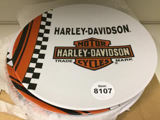 (4) Harley-Davidson Plastic Plates.