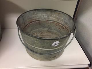 Metal Bucket 8 1/4"H x 13 3/4"W.