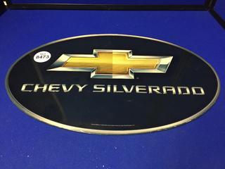 Chevy Silverado Metal Sign 11" x 18".