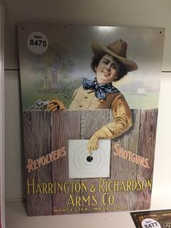 Harrington & Richardson Arms Co. Metal Sign 15 1/4" x 11".