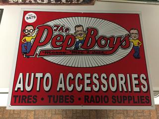 The Pep boys Metal Sign 16" x 12 1/2".