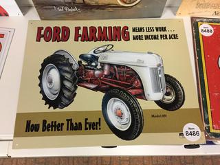 Ford Farming Metal Sign 16" x 12 1/2".