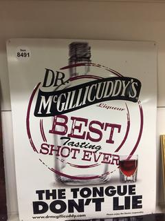 Dr. McGillicuddy's Metal Sign 15" x 19".