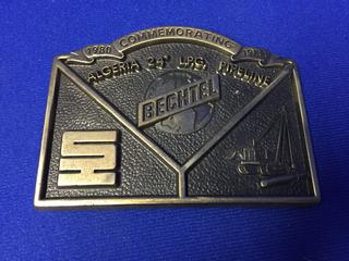 Commemorating Bechtel Belt Buckle.