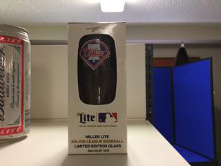 Miller Lite Basketball Beer Glass 7 1/4" x 4".