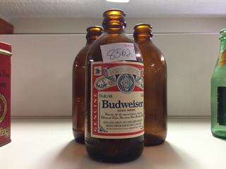 (3) Budweiser Beer Bottles.