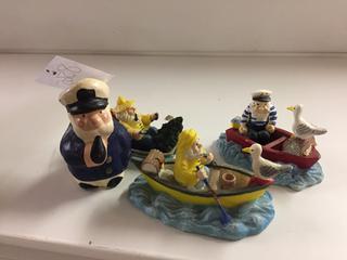 Miniature Fisherman Figurines.