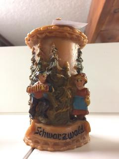 Schwarzwald Engraved & Colored Candle 6".