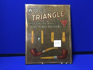 WDC Triangle Pipe Poster on Wood 9 1/4" x 12".