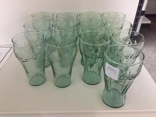 (13) Coke Glasses 6"H.