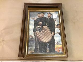 Peterson Pipes Painted Mirror 18 1/2" x 13 1/2" & Framed Print 15 3/4" x 11 3/4".