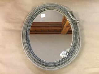 Mirror w/Rope Frame 22"H x 19 3/4"L.