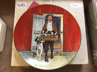 Puppy Love Norman Rockwell Plate.