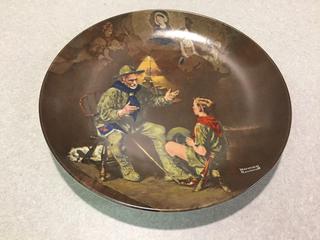 The Old Scout Norman Rockwell Plate.