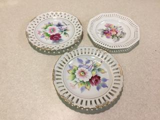 (3) Assorted Tea Plates.