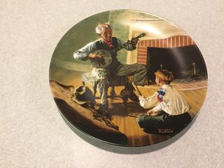 The Banjo Player Norman Rockwell Plate.