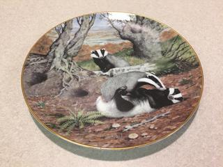 The Playful Badgers In October Plate.