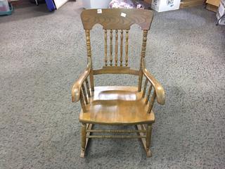 Wooden Rocking Chair.