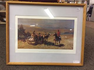 Framed Horse Print.