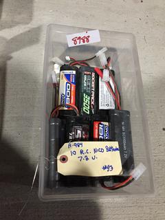 (10) RC NICD 7.2 Volt Batteries.