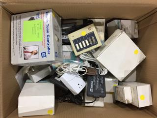 Box of Vintage X10 Home Automation Products.