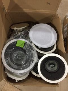 Box of Assorted Ceiling Speakers.