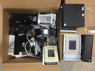 Box of Assorted Crestron Home Automation Equipment c/w Processors, Amps, Etc.