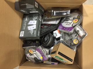 Quantity of Assorted Satellite Radio Mounts, HDMI Wall Plates, Power Centers, Etc.