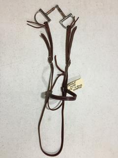 Headstall with 5-1/2" D-Ring Snaffle Copper Roller Bit.