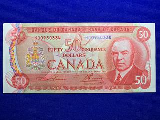 1975 Canada Fifty Dollar Bank Note, S/N HD0950334.