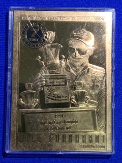 2001 Gold Collectibles 23kt Gold Leaf Dale Earnhardt Collector Card.