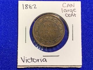 1882 Canada Large One Cent Coin.