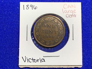 1896 Canada Large One Cent Coin.