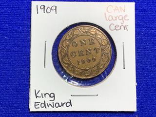 1909 Canada Large One Cent Coin.