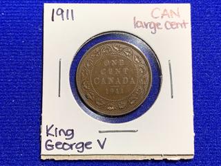 1911 Canada Large One Cent Coin.
