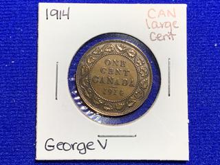 1914 Canada Large One Cent Coin.