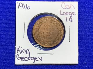 1916 Canada Large One Cent Coin.