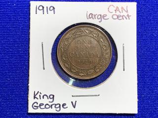 1919 Canada Large One Cent Coin.