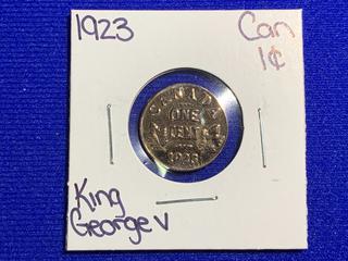1923 Canada One Cent Coin.