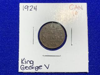 1924 Canada One Cent Coin.