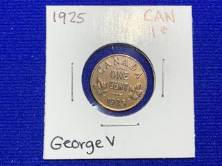 1925 Canada One Cent Coin.