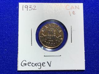 1932 Canada One Cent Coin.