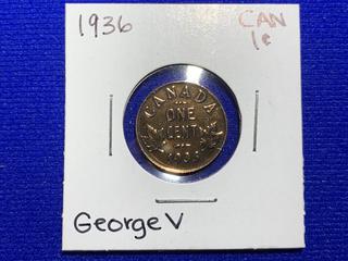 1936 Canada One Cent Coin.