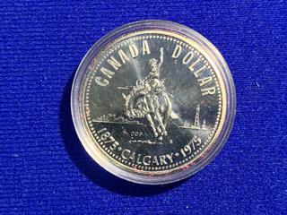1975 Canada Silver Dollar "Calgary Centennial".