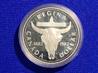 1982 Canada Silver Dollar Proof "Regina Centennial".