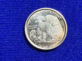 Golden State Mint 1/10 Troy Ounce .999 Fine Silver Coin.