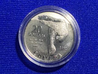 2012 Canada 20 Dollar .9999 Fine Silver Coin "Polar Bear".