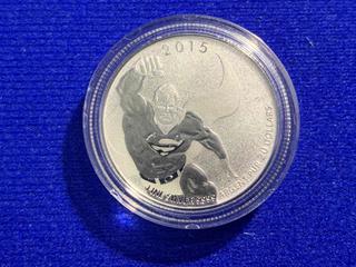 2015 Canada 20 Dollar .9999 Fine Silver Coin "Superman".