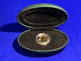 1999 Canada Two Dollar 22kt Gold Plated Coin "Nunavut", c/w Display Case.